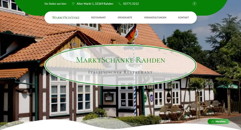 Website MarktSchänke Rahden
